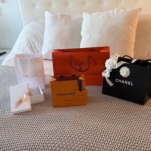 Shopping bag,Chanel,Louis Vuitton, Hermes, Guerlain